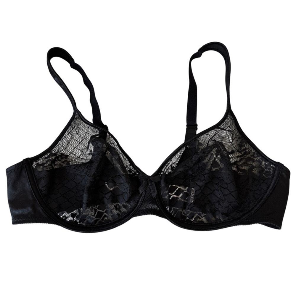Empreinte Lingerie Melody Lace Underwire Sheer Lace Black Bra Size 38C 95C 85C